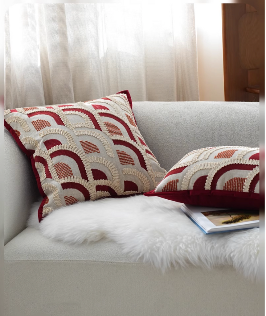 Gatsby Geometric Embroidery Cushion