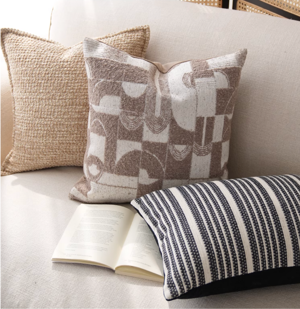Alburgh Geometric Bouclé Cushion