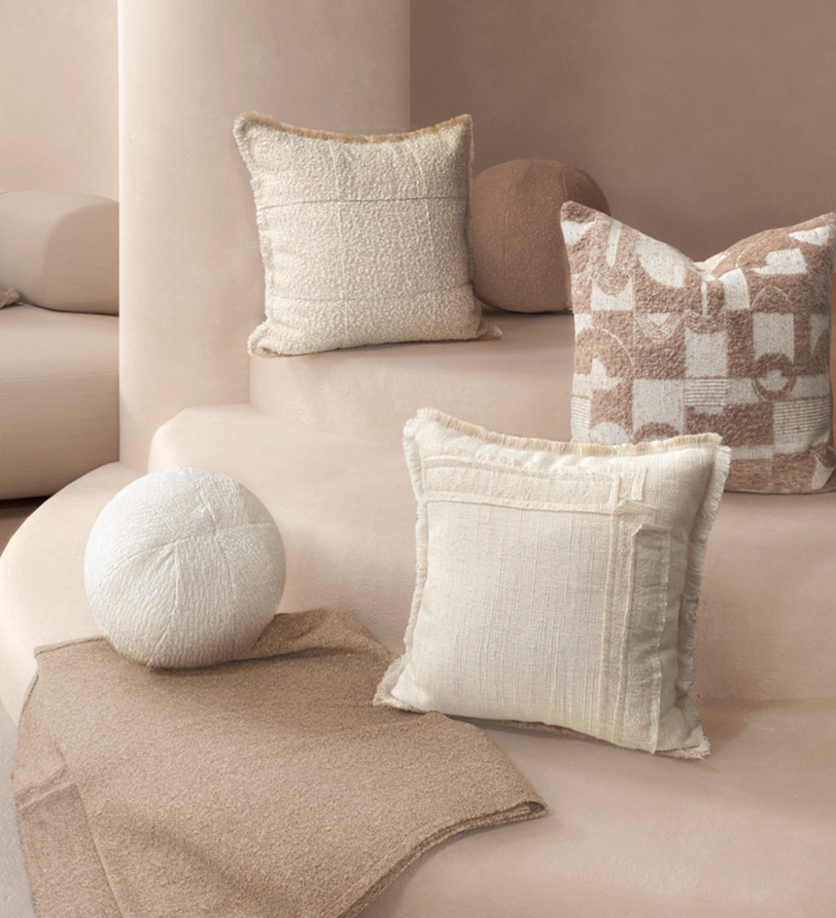 Alburgh Geometric Bouclé Cushion
