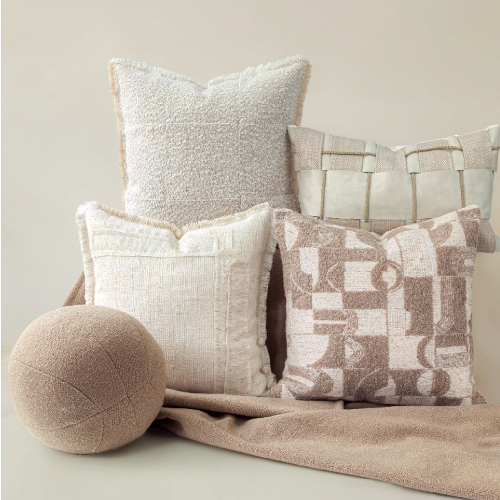 Alburgh Geometric Bouclé Cushion