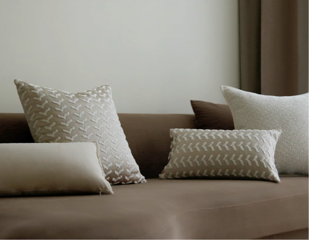 Alice Herringbone Taupe Cushion
