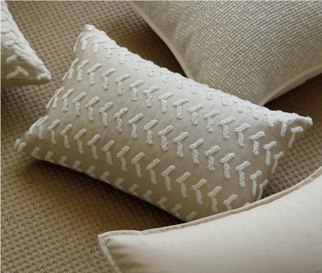 Alice Herringbone Taupe Cushion