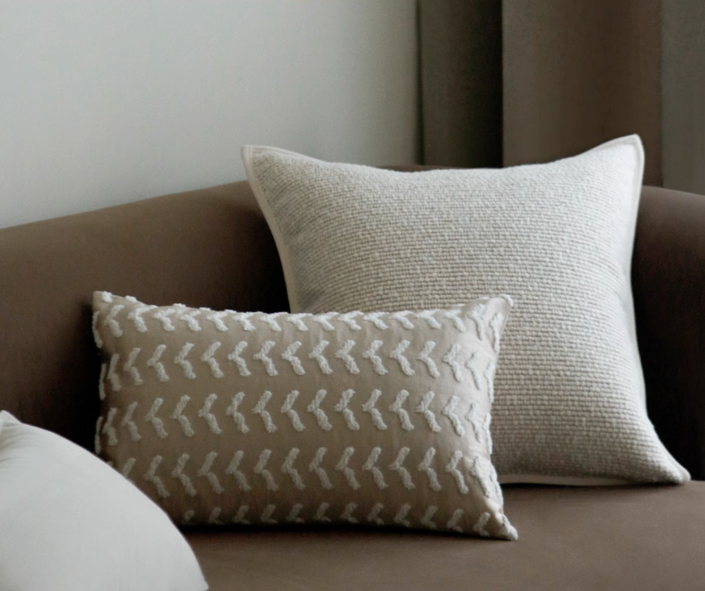 Alice Herringbone Taupe Cushion