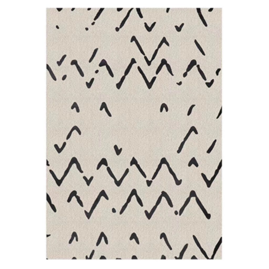 Avis Modern Boho Area Rug - Beige & Black