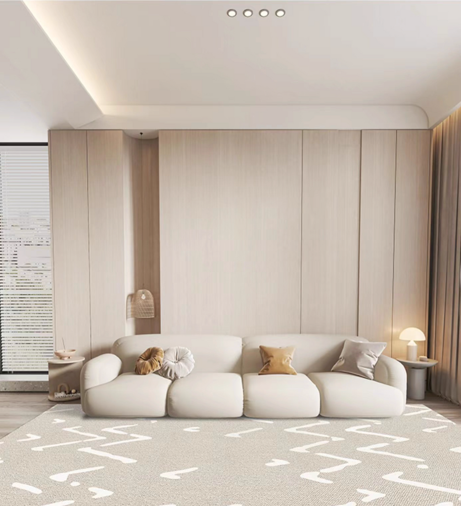 Avis Modern Boho Area Rug  - Beige & White