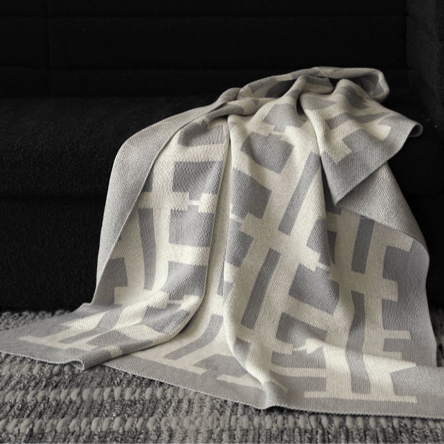 Biance Cotton Blanket - Grey