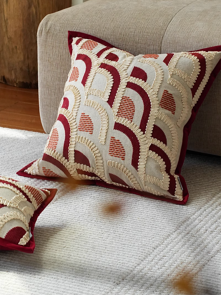 Gatsby Geometric Embroidery Cushion