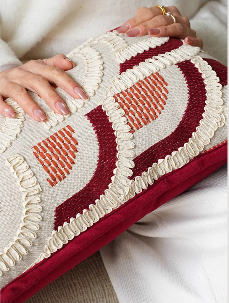 Gatsby Geometric Embroidery Cushion