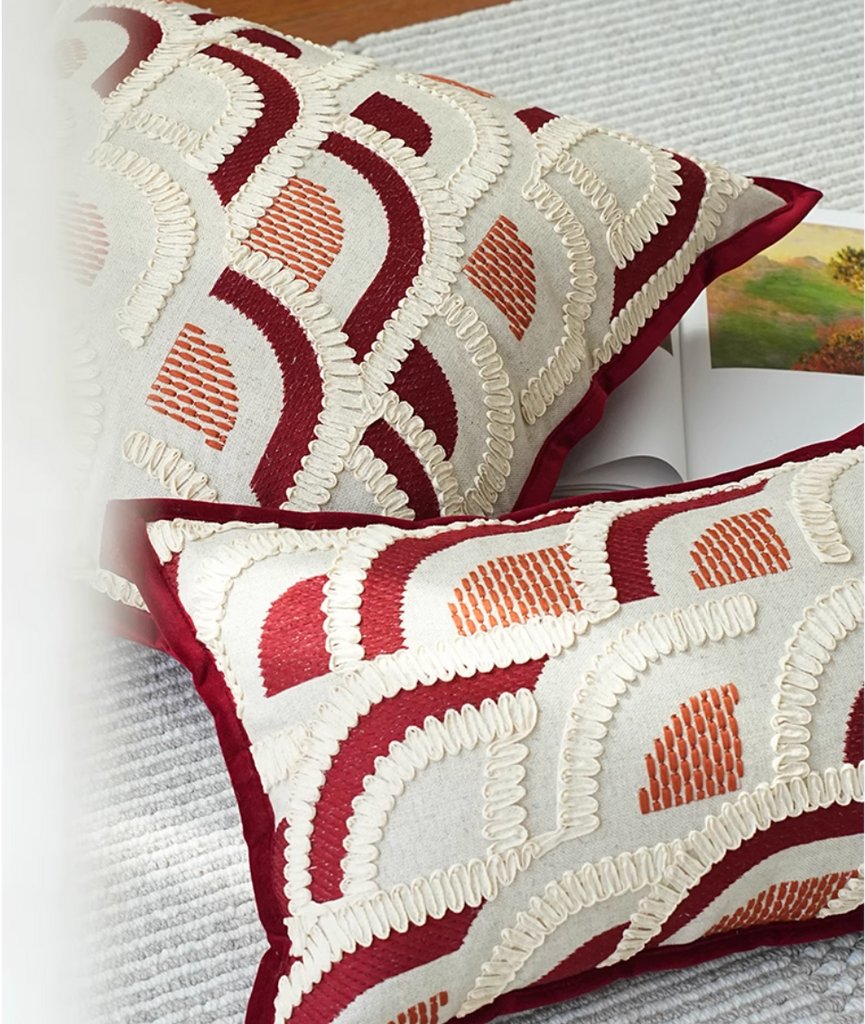Gatsby Geometric Embroidery Cushion