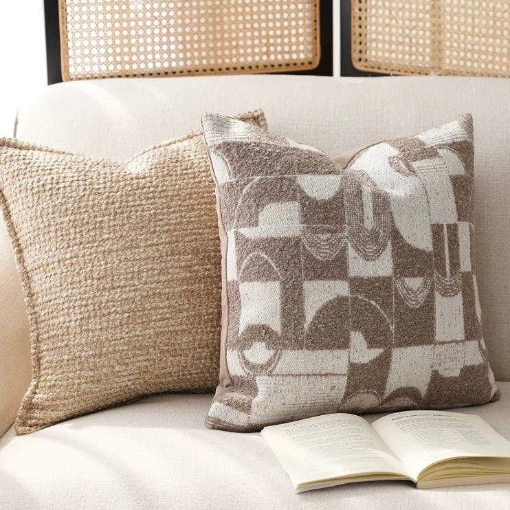 Alburgh Geometric Bouclé Cushion