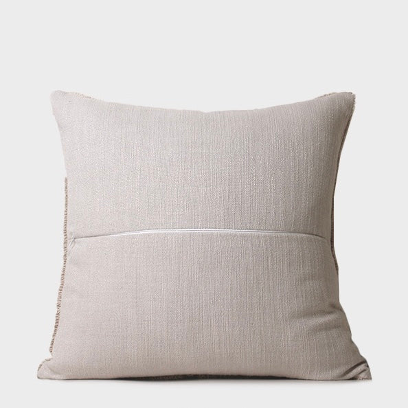 Luxe Neutral Loop Tufted Geometric Cushion