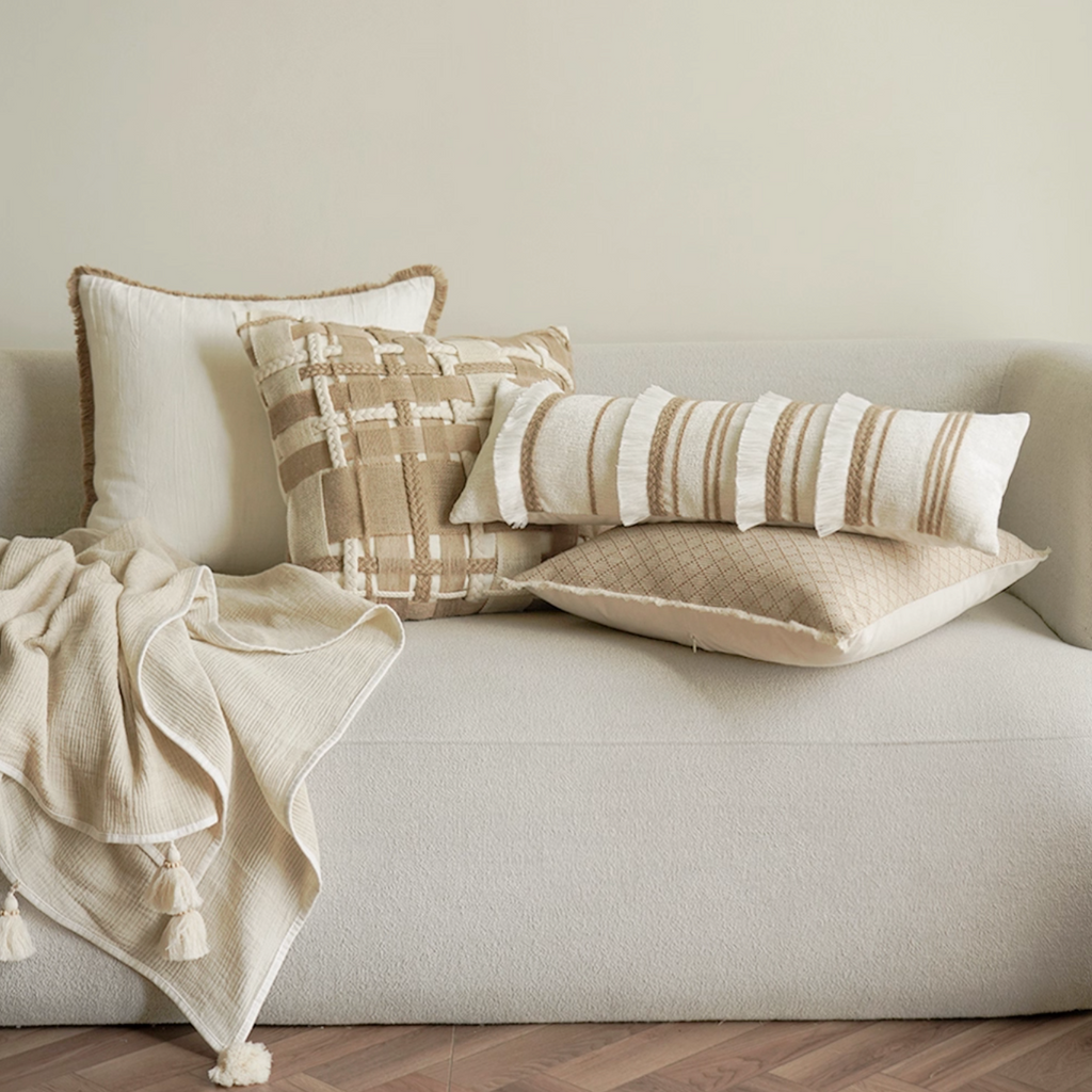 Isla Cushion – Textured Woven Neutrals