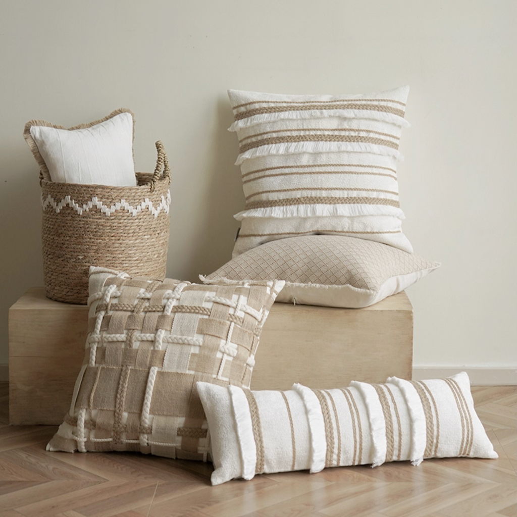 Isla Cushion – Textured Woven Neutrals