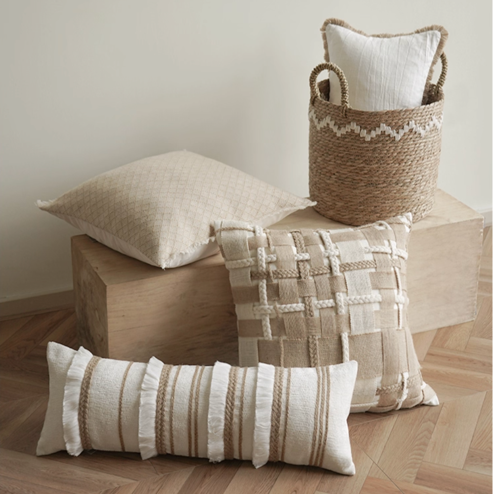 Isla Cushion – Textured Woven Neutrals