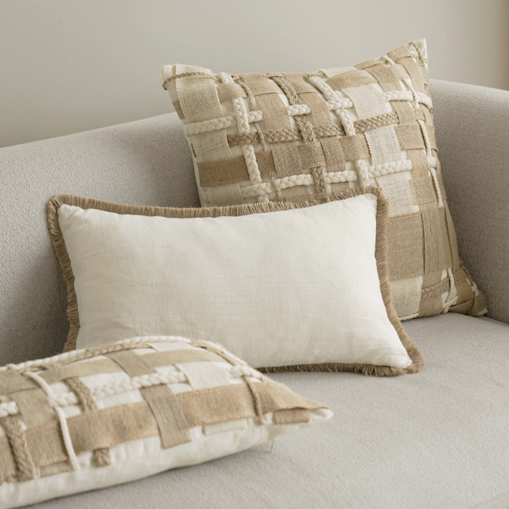 Isla Cushion – Textured Woven Neutrals