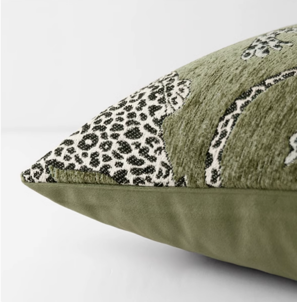 Lotti Green Tiger Print Cushion