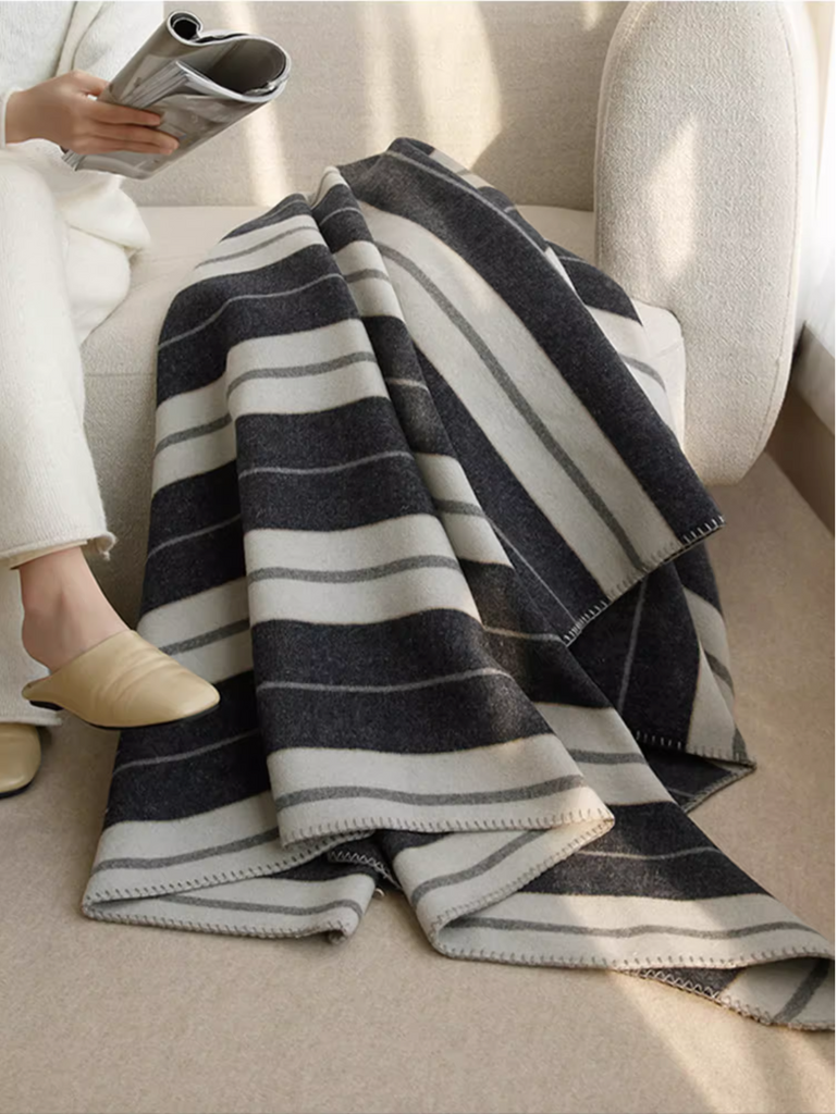 Black wool blanket sale