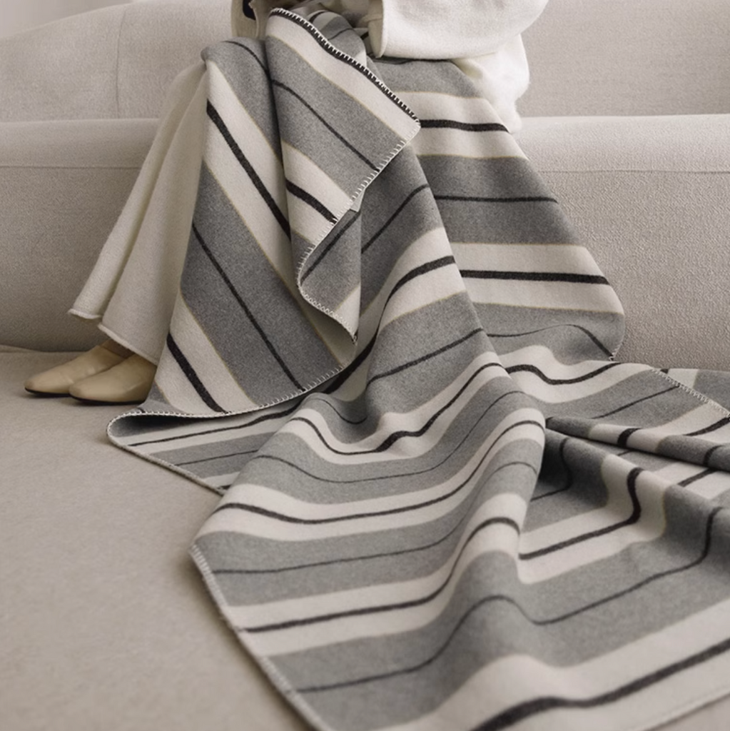 Riveria Wool Blanket - Grey