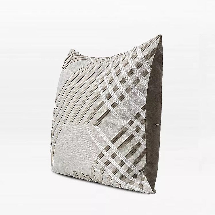 Avery Neutral Striped Cushion