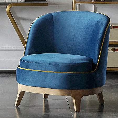 Koto Blue Velvet Armchair
