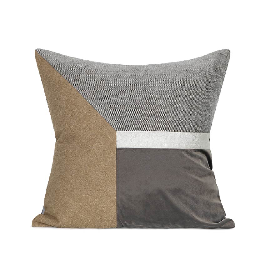 Colletta Brown Abstract Cushion
