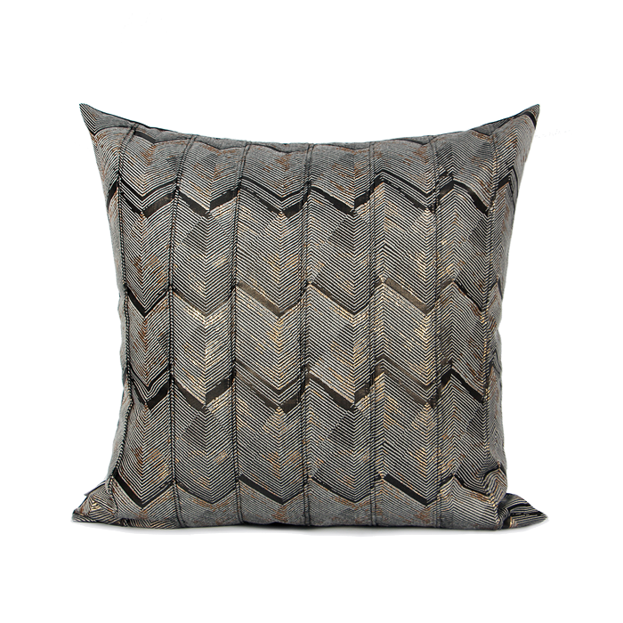 Nyx Ash Grey Patterned Cushion